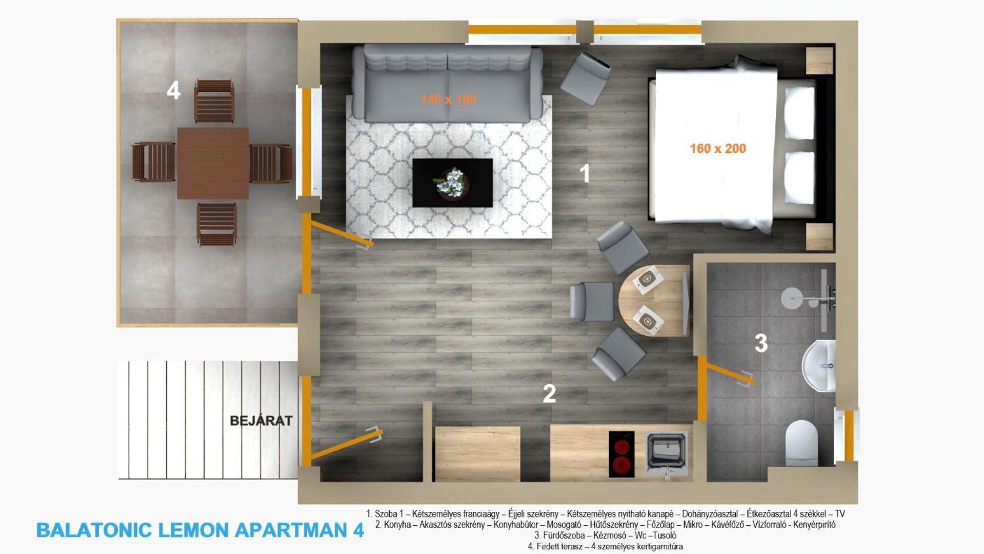 Balatonic Lemon Apartmanhaz Siófok Pokój zdjęcie